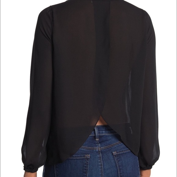 GOOD AMERICAN BLACK OPEN BACK BLOUSE - NWT! - Picture 5 of 5